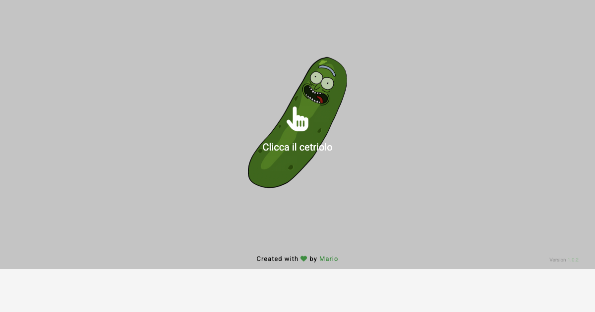 Screenshot della webapp Cetriolo